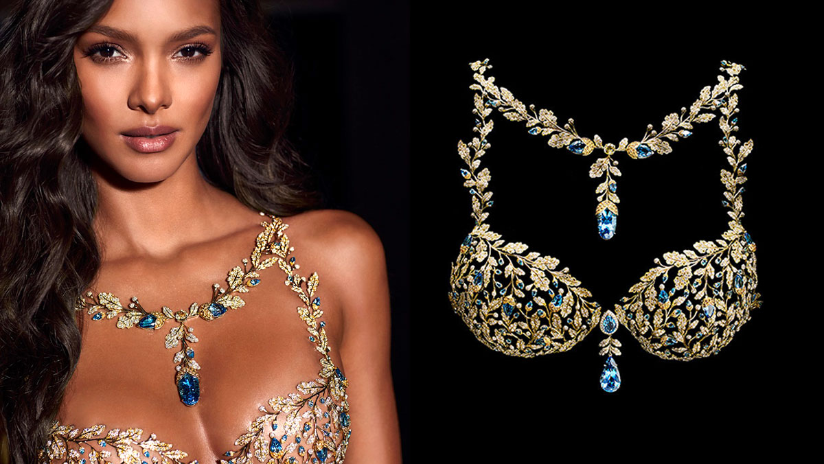 $2 Million 'Champagne Nights Fantasy Bra' Glitters With 600 Carats of  Diamonds, Sapphires and Topaz