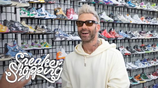 Adam Levine Goes Sneaker Shopping