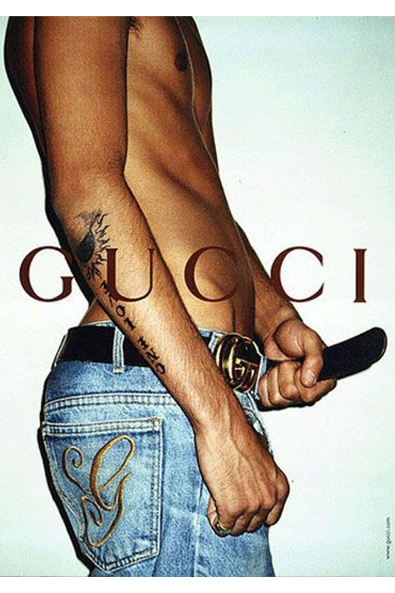Gucci Men's Underwear Tropical 1990s Print Advertisement Ad 1999